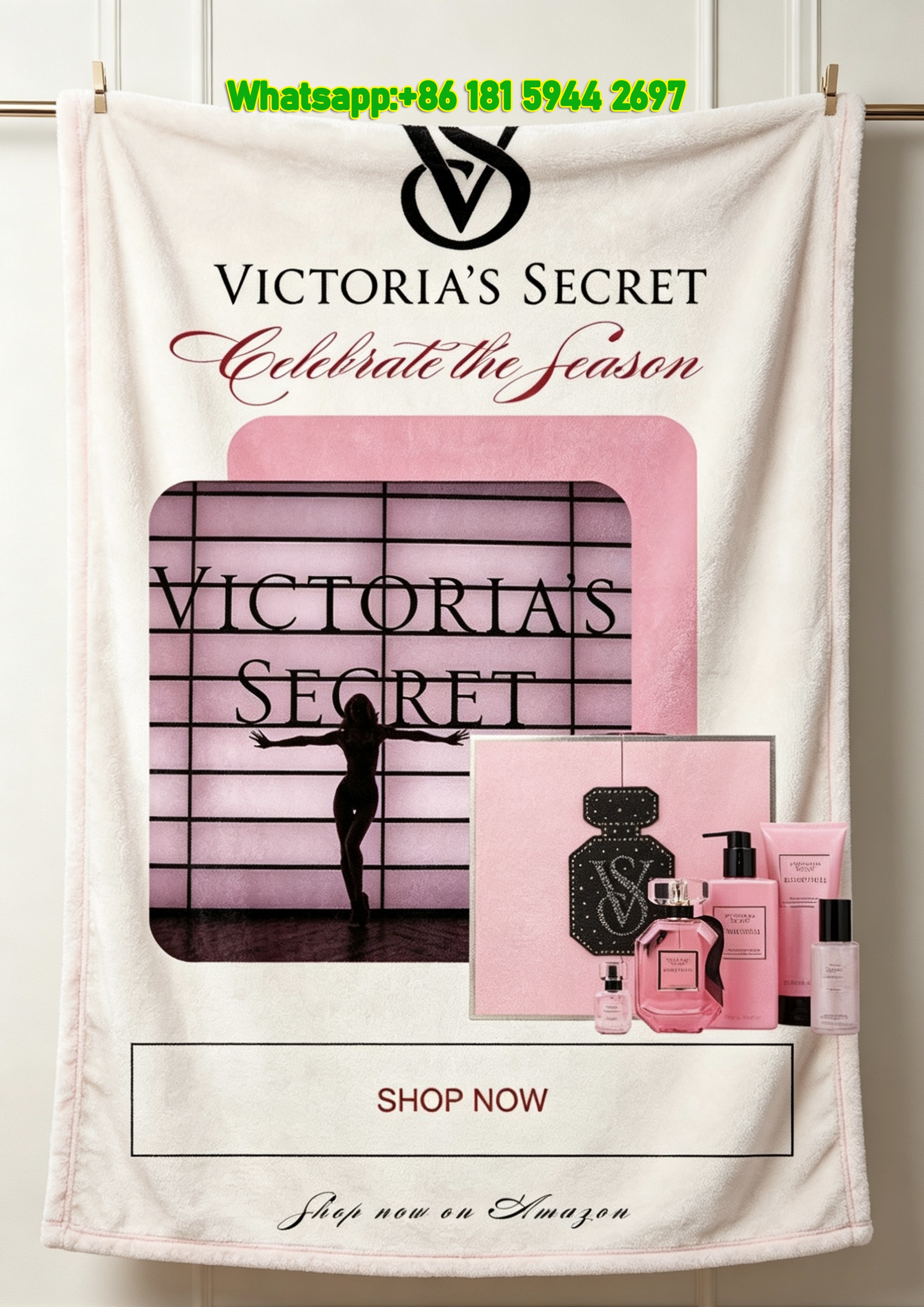 victorias secret celebrate the season flannel sofa throw blanket V212